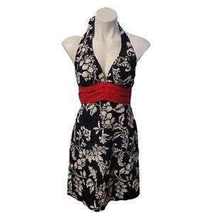 ✨ 4 for $30 ✨ Ruby Rox Black/Red/White Halter Dress Size 7